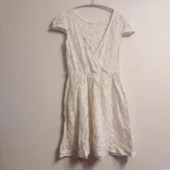 レースワンピース ホワイト 白 フォーマル 二次会 上品 海外古着