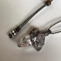 ヒマラヤ水晶 ガネッシュヒマール ＊ マクラメペンダント ネックレス 60