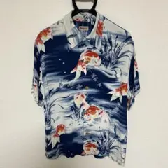 東洋 SUN SURF GOLDFISH レーヨン 金魚 アロハシャツ M - メルカリ