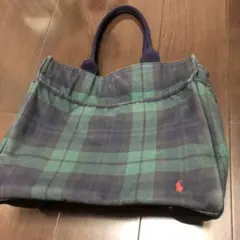 Ralph Lauren ラルフローレン トートバッグ ポニーロゴ チェックのサムネイル