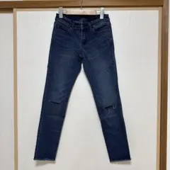 UNIQLO ユニクロ ウルトラストレッチジーンズ スキニーデニム カットオフ