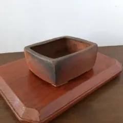 小品盆栽鉢・広岡公洋・四角形のサムネイル