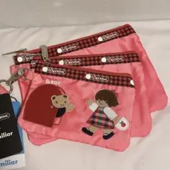 レスポートサックLeSportsacファミリア3連ポーチ コスメポーチ