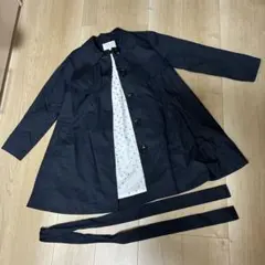 ネイビー ボタン付きトレンチコート