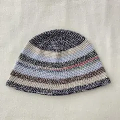 バケットハット　ハンドメイド　クラッシャーハット　男女兼用　opal