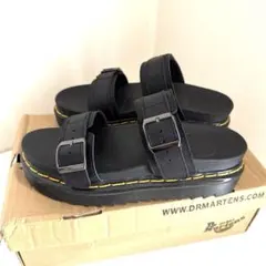 Dr.Martens ブラック ダブルストラップ サンダル DAX 26 - メルカリ