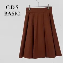シー・アイ・ディー・エス フレアスカート ウエストゴム テラコッタ 上品