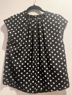 ドット大好きな方へ　BABYLONE フレンチスリーブトップス