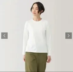 無印良品　 婦人　天竺編みクルーネック長袖Ｔシャツ