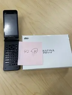 au GRATINA KFY-42 ブラック 箱、説明書、画面保護シール付き