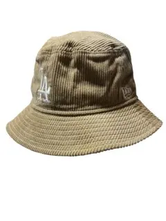 NEW ERA HAT MLB LAロゴベージュ コーデュロイバケットハット