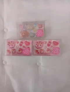 かわいいぷっくりシール 3パックセット