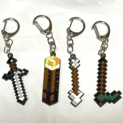 MINECRAFT -マインクラフト- メタル キーホルダー 4点セットのサムネイル