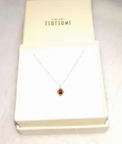 JEWELRY TSUTSUMI K10YG ガーネット ネックレス 箱付きのサムネイル
