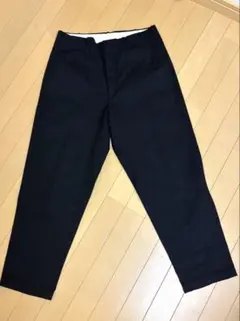 ユニクロU ワイドフィットテーパードアンクルパンツ　ブラック　uniqlou