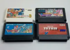 FC ファミコンソフトのみ4本セット ドラゴンクエスト他 中古 動作確認済