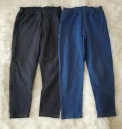 UNIQLO ユニクロ レギンス デニムライク10分丈 120cm 青 紺 2本