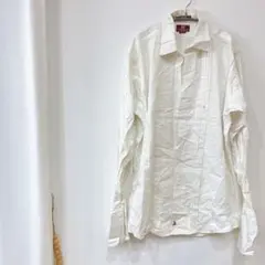 Nordstrom プリーツ付きホワイトシャツ 15½-34 白シャツ 長袖