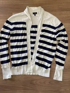 アルマーニジーンズ ARMANIシルク混 ボーダー ニット カーディガンのサムネイル