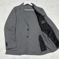 極美品　ユナイテッドアローズ　レダ製生地　千鳥柄ジャケット　アンコン　サイズ46