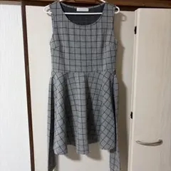 CECIL McBEE チェック柄 ノースリーブ ワンピース