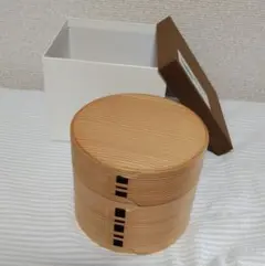 曲げわっぱ　弁当箱　2段　漆塗り　天然木のサムネイル