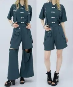HARE ワイドカーゴパンツ メタルパーツ チャイナシャツ セットアップのサムネイル