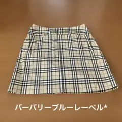 【美品】バーバリーブルーレーベル ノバチェック ストレッチ スカート 36