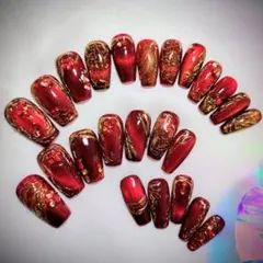 ハンドメイド　ネイルチップ　ミディアムバレリーナ全サイズ現品販売