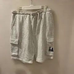 VISION STREET WEARロゴ刺繍 グレー カーゴショートパンツのサムネイル