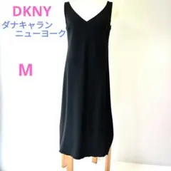 DKNY Vネック ノースリーブ ワンピース ブラックのサムネイル