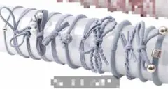 24点セット　髪留め おしゃれシンプル プレスレット かわいい (水色)