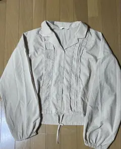 エヘカソポ sm2 ベージュ レース装飾 シャツ