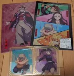 鬼滅の刃 クリアファイル4枚＆クリア色紙2枚
