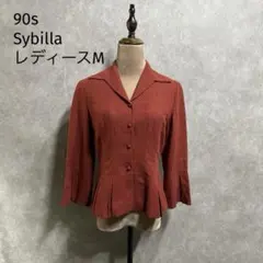 90s Sybilla シビラ 日本製 ジャケット レディースM テラコッタのサムネイル