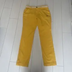 ルコックイエロー ゴルフパンツ バックポケット付き