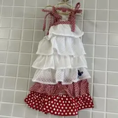ペットパラダイス ミニー刺繍入り6段フリル犬用ドレス DSサイズのサムネイル