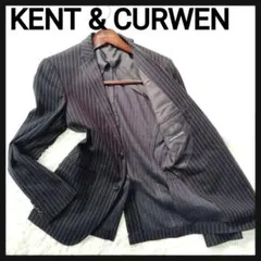 【英国紳士】ケントアンドカーウェン♣ストライプテーラードジャケット　ブラック