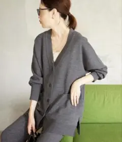 SLOBE IENA ウォッシャブルミラノリブカーディガン