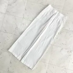 新品　23区　スラブツイルストレッチ　ベイカーパンツ　麻　リネン　白　40