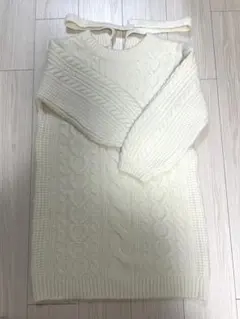 【出品2/7まで】【INGNI】ニットワンピース ホワイト