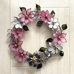 蘭太郎様専用です！　花のアメリカンフラワーリース　ワイヤークラフト