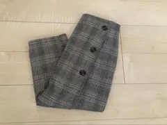 チェック柄スリット入りタイトスカート