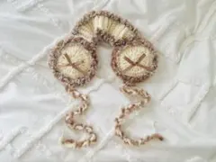 手編みファーイヤーマフ