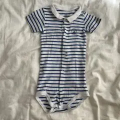プチバトー ロンパース　12m/74cm ブルーボーダー