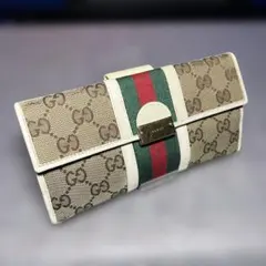 GUCCI グッチ 長財布 シェリーライン GG柄 GGキャンバス 男女兼用