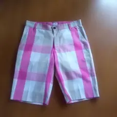 adidas ショートパンツ ピンク チェック柄のサムネイル