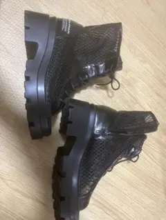 美品、厚底　夏用ブーティ　レースアップ ブーツサンダル