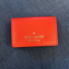 kate spade ３つ折り財布　美品　赤色　レッド