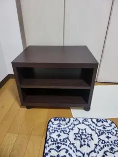 ダークブラウンテレビ台 2段シェルフ付き